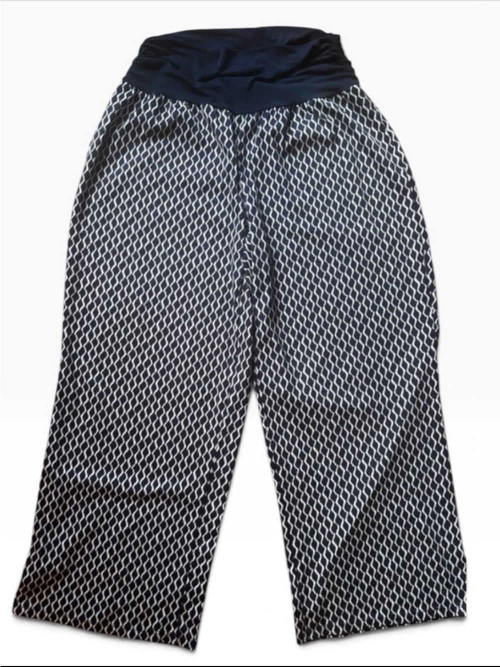 Alyx Black and White Geometric Wide-Leg Pants